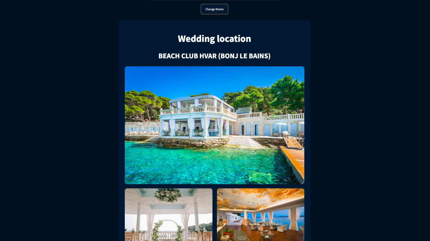 webpage weddinglocation